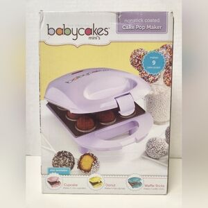 Babycakes Mini Cake Pop Maker Electric, Non-Stick, Purple